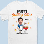 Custom Photo Master Of The Grill - Family Personalized Custom Unisex T-shirt, Premium T-shirt, Hoodie - Father's Day, Gift For Dad, Grandpa, Husband