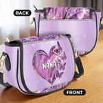Grandma’s Love Makes Every Moment Magical - Family Personalized Custom Leather Saddle Bag - Mother's Day, Gift For Grandma, Mom, Grandparent