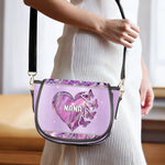 Grandma’s Love Makes Every Moment Magical - Family Personalized Custom Leather Saddle Bag - Mother's Day, Gift For Grandma, Mom, Grandparent