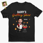 Custom Photo Master Of The Grill, King Of The Chill - Family Personalized Custom Unisex T-shirt, Premium T-shirt, Hoodie - Father's Day, Gift For Dad, Grandpa