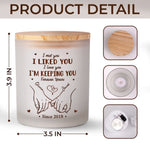 From Our First Kiss Till Our Last Breath - Couple Personalized Custom Printed Glass Jar With LED Candle - Gift For Husband, Wife, Couple