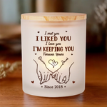From Our First Kiss Till Our Last Breath - Couple Personalized Custom Printed Glass Jar With LED Candle - Gift For Husband, Wife, Couple