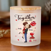 Soulmates For Life - Couple Personalized Custom Printed Glass Jar With LED Candle - Gift For Husband Wife, Anniversary