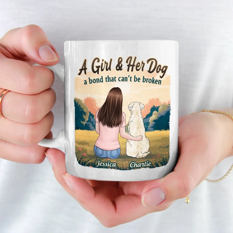 Side By Side, Paws & Hearts - Dog Personalized Custom Mug - Gift For Pet Owners, Pet Lovers