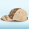 Handcrafted With Love - Family Personalized Custom Hat, All Over Print Classic Cap - Father's Day, Gift For Dad, Grandpa