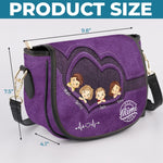 A Purse Full Of Love, A Heart Full Of Grandkids - Family Personalized Custom Leather Saddle Bag - Mother's Day, Gift For Grandma, Mom