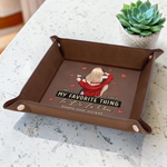 Nothing Better Than Time With You - Couple Personalized Custom Leather Valet Tray - Gift For Couple, Husband, Wife