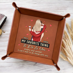 Nothing Better Than Time With You - Couple Personalized Custom Leather Valet Tray - Gift For Couple, Husband, Wife