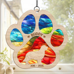 Memories Shine Bright - Memorial Personalized Window Hanging Suncatcher Ornament - Sympathy Gift For Dog Lovers