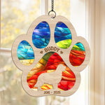 Memories Shine Bright - Memorial Personalized Window Hanging Suncatcher Ornament - Sympathy Gift For Dog Lovers