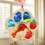 Memories Shine Bright - Memorial Personalized Window Hanging Suncatcher Ornament - Sympathy Gift For Dog Lovers