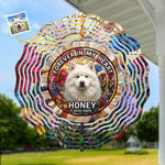 Custom Photo A Piece Of My Heart Spins With You - Memorial Personalized Custom Wind Spinner - Sympathy Gift For Dog Lovers