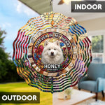 Custom Photo A Piece Of My Heart Spins With You - Memorial Personalized Custom Wind Spinner - Sympathy Gift For Dog Lovers