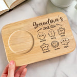 Sweet Moments, Sweeter Treats - Family Personalized Custom Engraved Wooden Tea & Snack Board - Mother's Day, Gift For Grandma, Mom