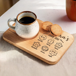 Sweet Moments, Sweeter Treats - Family Personalized Custom Engraved Wooden Tea & Snack Board - Mother's Day, Gift For Grandma, Mom