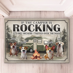 Welcome to Camp Pup Paradise - Dog Personalized Custom Home Decor Decorative Mat - House Warming Gift For Dog Lovers, Campers, RV Owners