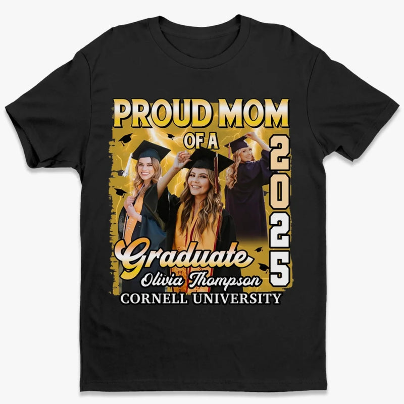 Custom Photo Her Success, My Pride - Family Personalized Custom Unisex T-shirt, Premium T-shirt, Hoodie - Graduation Gift For Family Members, Siblings, Brothers, Sisters