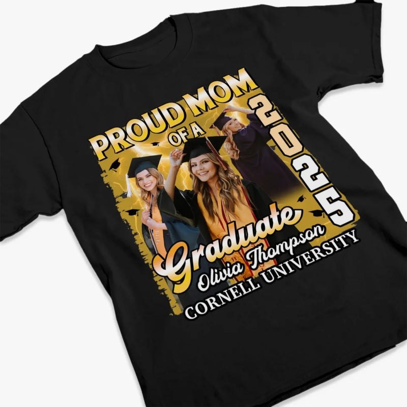 Custom Photo Her Success, My Pride - Family Personalized Custom Unisex T-shirt, Premium T-shirt, Hoodie - Graduation Gift For Family Members, Siblings, Brothers, Sisters