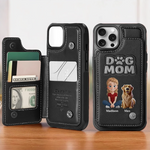 Where Paws Go, Love Follows - Dog Personalized Custom Leather Flip Wallet Phone Case - Gift For Dog Lovers, Women