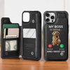 Love At First Paw Print - Dog & Cat Personalized Custom Leather Flip Wallet Phone Case - Gift For Pet Owners, Pet Lovers