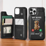 Love At First Paw Print - Dog & Cat Personalized Custom Leather Flip Wallet Phone Case - Gift For Dog Lovers, Pet Lovers