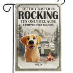Welcome To Camp Paws & Relax - Dog Personalized Custom Flag - Gift For Dog Lovers, Campers