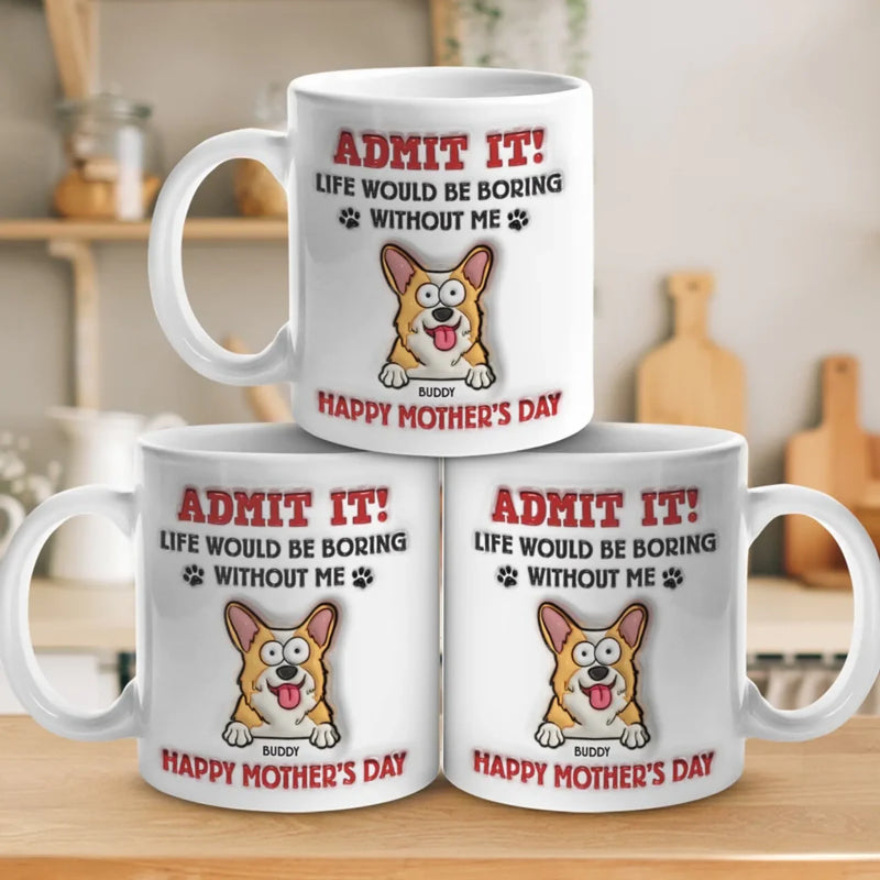 Thanks For Loving Us, Poop And All - Dog & Cat Personalized Custom 3D Inflated Effect Printed Mug - Gift For Pet Owners, Pet Lovers