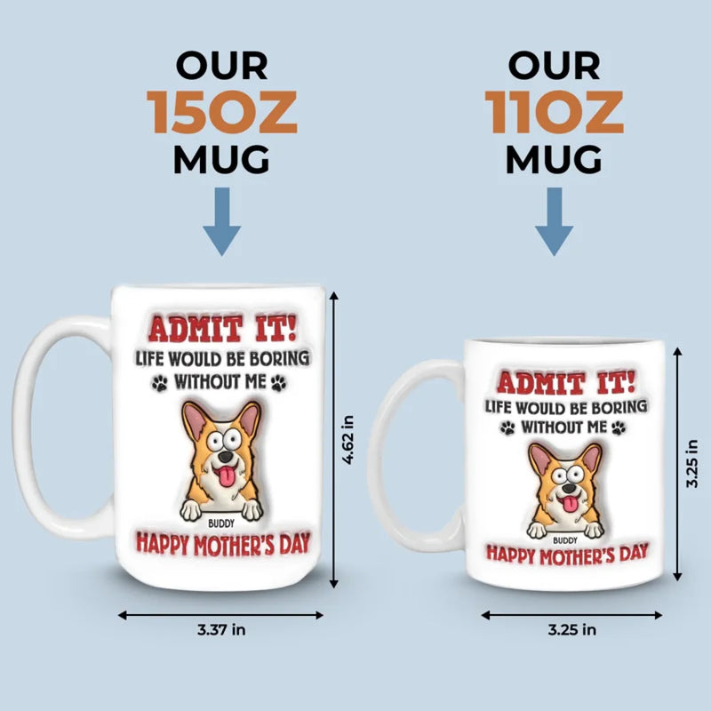 Thanks For Loving Us, Poop And All - Dog & Cat Personalized Custom 3D Inflated Effect Printed Mug - Gift For Pet Owners, Pet Lovers