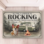 Welcome to Camp Pup Paradise - Dog Personalized Custom Home Decor Decorative Mat - House Warming Gift For Dog Lovers, Campers, RV Owners