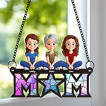 Mom, Our Guiding Star And Greatest Blessing - Family Personalized Window Hanging Suncatcher Ornament - Mother's Day, Gift For Mom, Grandma, Sisters