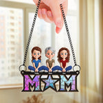 Mom, Our Guiding Star And Greatest Blessing - Family Personalized Window Hanging Suncatcher Ornament - Mother's Day, Gift For Mom, Grandma, Sisters