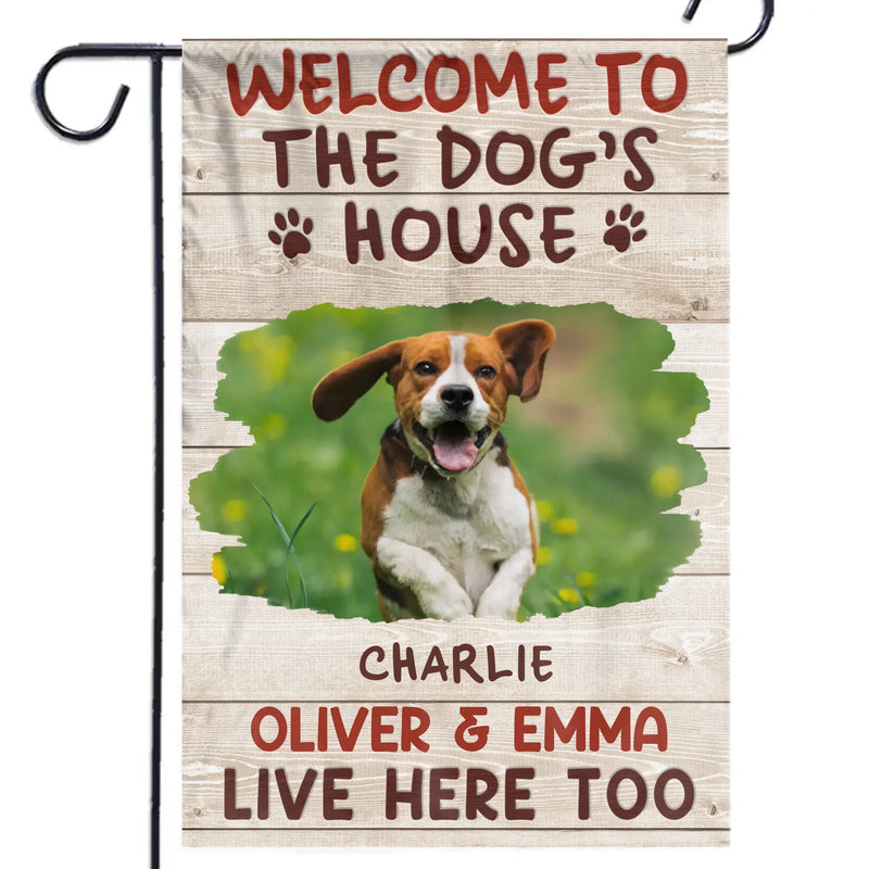 Custom Photo Tail Wags And Paw Prints Only - Dog & Cat Personalized Custom Flag - Gift For Dog Lovers, Pet Lovers