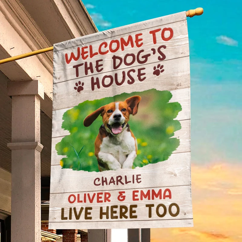 Custom Photo Tail Wags And Paw Prints Only - Dog & Cat Personalized Custom Flag - Gift For Dog Lovers, Pet Lovers