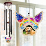 Custom Photo Forever Part Of My Heart - Memorial Personalized Custom Wind Chime Suncatcher - Sympathy Gift For Dog Lovers, Pet Owners