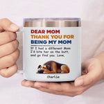 Dogs Make Life Whole - Dog Personalized Custom 14oz Stainless Steel Tumbler With Handle - Gift For Mom, Dog Lovers