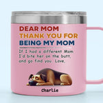 Dogs Make Life Whole - Dog Personalized Custom 14oz Stainless Steel Tumbler With Handle - Gift For Mom, Dog Lovers