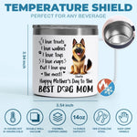 A Dog’s Love Never Ends - Dog Personalized Custom 14oz Stainless Steel Tumbler With Handle - Gift For Mom, Dog Lovers