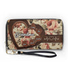 The Heart Of The Family - Family Personalized Custom Leather Long Wallet - Mother's Day, Gift For Mom, Grandma