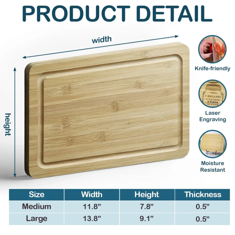 Happiness Is Homemade - Family Personalized Custom Engraved Wooden Cutting Board - Mother's Day, Gift For Mom, Grandma