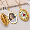 Custom Photo This Rose Is For My Mother In Heaven - Memorial Personalized Custom Locket Necklace - Sympathy Gift For Family Members