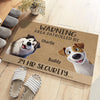 Guard Dogs With Wagging Tails - Dog Personalized Custom Home Decor Decorative Mat - House Warming Gift For Pet Owners, Pet Lovers