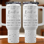 Best Friends, No Matter What - Family Personalized Custom Engraved 40oz Tumbler With Handle - Gift For Brothers