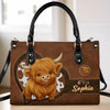 Mom’s Love Is A Gentle Strength - Family Personalized Custom Leather Handbag - Mother's Day, Gift For Mom, Grandma