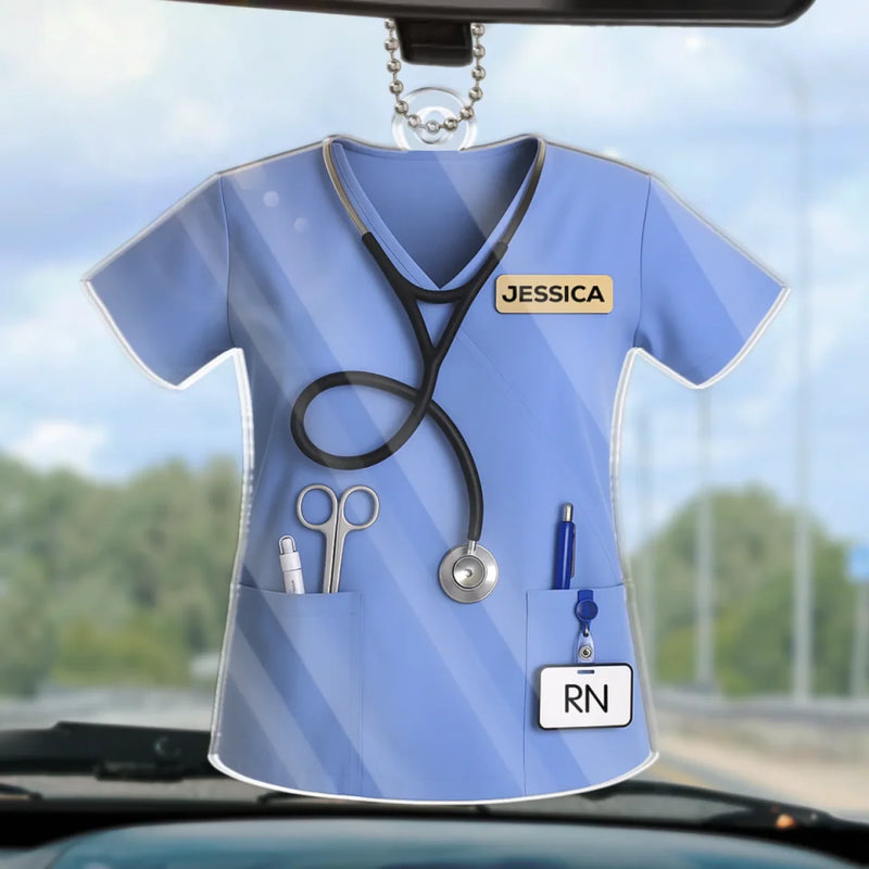 Gentle Hands, Fierce Spirit - Nurse Personalized Custom Car Ornament - Acrylic Custom Shaped - Appreciation, Thank You Gift, Nurse Life, Doctor Life