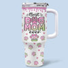 Heart Full Of Love, Hands Full Of Paws - Dog Personalized Custom 3D Inflated Effect Printed 40 Oz Stainless Steel Tumbler With Handle - Gift For Pet Owners, Pet Lovers