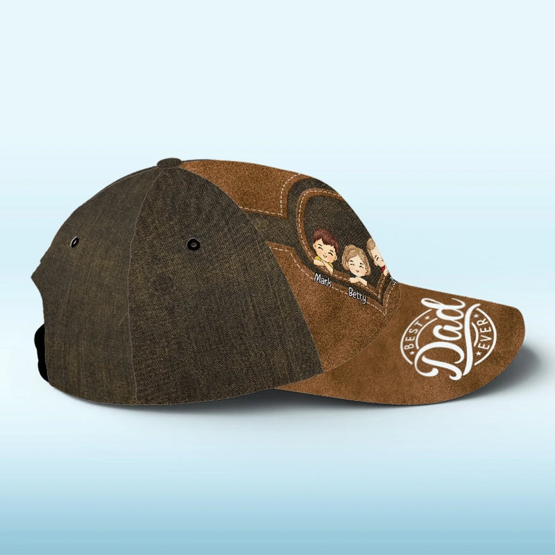 More Than A Title, Dad Is Our Hero - Family Personalized Custom Hat, All Over Print Classic Cap - New Arrival, Father's Day, Gift For Dad, Grandpa