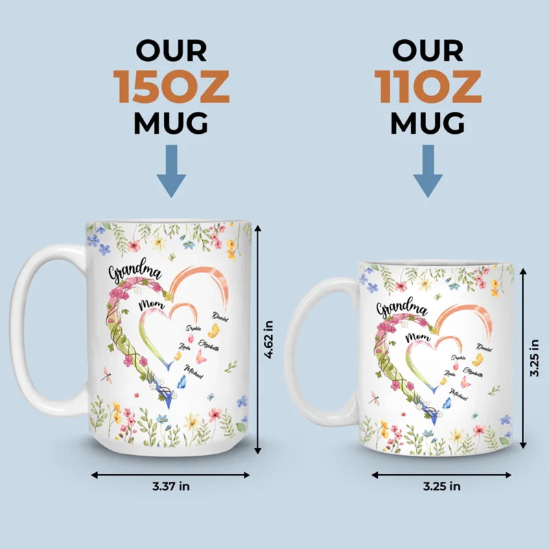 Our Family, Her Legacy - Family Personalized Custom Mug - Mother's Day, Gift For Mom, Grandma