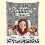 This Is My Dog Cuddling Blanket - Dog Personalized Custom Blanket - Gift For Dog Lovers