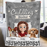 This Is My Dog Cuddling Blanket - Dog Personalized Custom Blanket - Gift For Dog Lovers