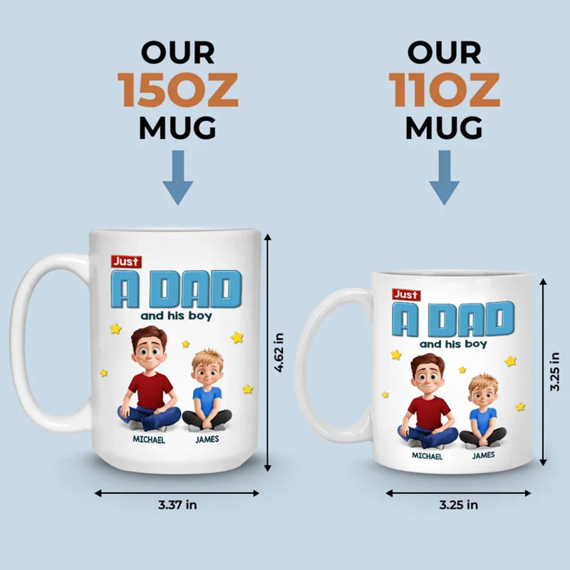 Bonded by Love, Not Just Blood - Family Personalized Custom Mug - Father's Day, Gift For Dad